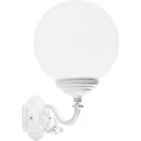 LCD Wandlamp buiten 1130, wit / opaal, Aluminium, Antiek, Wandlamp buiten