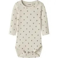 Lil´ Atelier BABY gebreide romper met print - ecru Jongens/Meisjes Stretchkatoen Ronde hals - maat 74