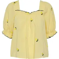Pieces Pcselena Shirt Met Korte Mouwen Dames Geel XS