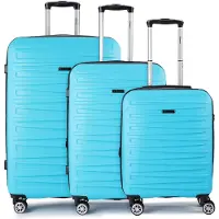 Benzi 5493 4 wielen Kofferset 3-delig met uitbreidingsplooi blauw