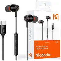 Mcdodo HP-3490 in-ear, bedrade hoofdtelefoon, USB-C (zwart) (Bedraad), Koptelefoon, Zwart