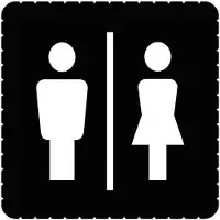 ABB Busch-Jaeger 2145/41-19 Ice Light Pictogram Toilet - 2CKA001714A0315