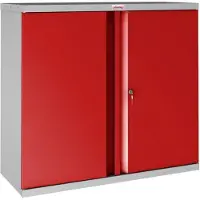Phoenix SCL Series Draaideurkast Staal 1 Plank Afsluitbaar 915 x 370 x 830 mm Grijs, rood