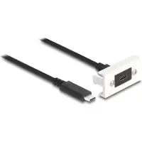 DeLOCK Easy 45 Module SuperSpeed USB 10 Gbps (USB 3.2 Gen 2) USB Type-C female to USB Type-C male with pigtail, 22,5 x 45 mm