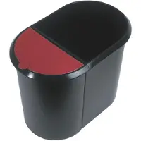 Helit Prullenbak 29 l Rood, zwart Duo systeem