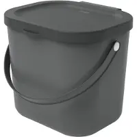 Rotho Albula afvalscheiders - GFT afvalbak - 6L - zwart
