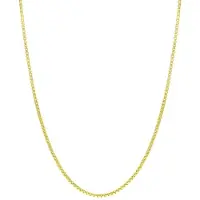 Lucardi Dames plated Ketting venetiaans - Echt Zilver - Ketting - Cadeau - 38 cm - Goudkleurig