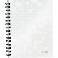 Leitz Notitieboek Leitz WOW A5 lijn spiraal PP wit - 6 stuks
