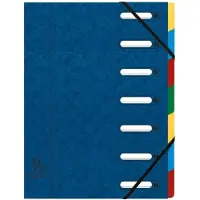 Exacompta 8x Sorteermap HARMONIKA met uitrekbare rug en uitgesneden vensters - 7 indelingen - Blauw - 55072E