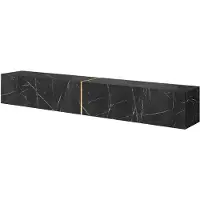 Selsey TV-Meubel Emma marmer look | Design hout zwart 200x30x32 cm tv-meubels | NADUVI