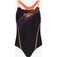Speedo Medley Logo Swimsuit Zwart 9-10 Years Meisje