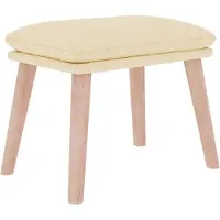 vidaXL Voetenbank 45x29,5x35 cm stof crèmekleurig