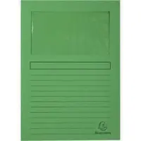 Exacompta 4x FOREVER Pak van 100 venstermappen 120g/m2 - 22x31cm voor A4 - Fel groen - 50103E
