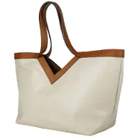 Giulia Tote Bag Licht Beige Goudbruin