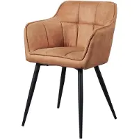 En.casa Eetkamerstoel Birmingham kuipstoel 81x57x53 cm bruin en zwart []