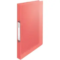 Esselte Colour'Breeze ringmap, 2 ringen, PP, ft A4, met soepele kaft, koraal 4 stuks