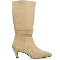 Manfield Beige suède laarzen | Maat 41