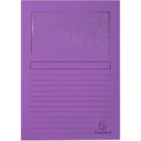 Exacompta 4x FOREVER Pak van 100 venstermappen 120g/m2 - 22x31cm voor A4 - Lila - 50101E