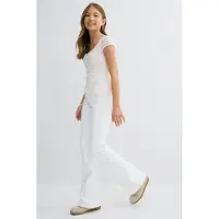 Gina Tricot  - Y dixie low flare jeans - Bootcut jeans voor meisjes 9–14 jaar - Wit - 134 - Meisje