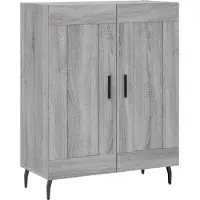 vidaXL Dressoir 69,5x34x90 cm bewerkt hout grijs sonoma eikenkleurig