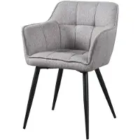 En.casa Eetkamerstoel Birmingham kuipstoel 81x57x53 cm grijs en zwart []