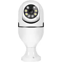INF E27 Lamp Beveiligingscamera - Wit, 1080p WiFi Bewaking met Nachtzicht