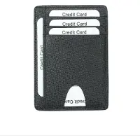 INF Kaarthouder met RFID-bescherming Echt leer Black
