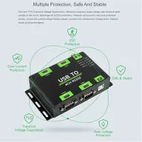 Semoic Industriële geïsoleerde USB-naar-4-kanaals RS232-converter Ser