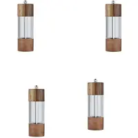 Semoic 4X Pepermolen Transparante Pepermolen Zout Slijpen Keramische Kern Multifunctionele Kruiden Fles Cruet 6 Inches