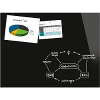 Sigel glasmagneetbord - Be!Board - 120x90cm - zwart - SI-B1401