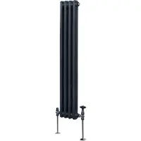 MonsterShop Traditionele 2-kolomsradiator - 1500 x 202 mm - Antracietgrijs