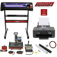 MonsterShop 5 in 1 hittepers, LED vinylsnijder, Epson printer &amp; onkruidset