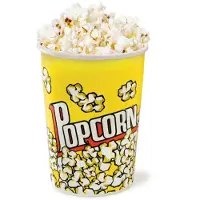 MonsterShop 25 x Popcorn Bakjes - Karton - Ø 11 cm - 14 cm hoog - Lekvrij - Inhoud: 909 ml- KuKoo