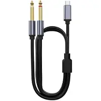 INF Type-C naar Dubbele 6.5mm Audio Kabel - Digitale Type-C naar Dubbele 6.35mm Audio Adapter 3 m