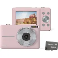 INF Digitale camera 44MP/1080P/16X met digitale zoom/invullicht/32GB kaart Pink