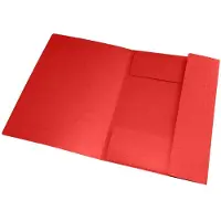 Oxford Top File + - elastomap - 3 kleppen - elastiek - A4 - rood - pak 10 stuks