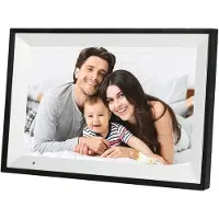 Zandona Digitale Fotolijst, 10,1 Inch Fotolijst met 1280x800 HD IPS-Touchscreen, 32 GB Geheugen Om Foto'S Te Delen Via APP