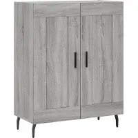 vidaXL Hoge kast 69,5x34x180 cm bewerkt hout grijs sonoma eikenkleurig