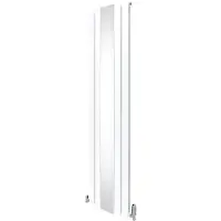 Monster Radiator met spiegel en chroomkleurige thermostaatkranen - 1800mm x 425mm – Wit