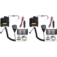 Semoic 2X QYT KT-8900D Mobiele Radio Dual Band 136-174MHz & 400-480MHz 25W Walkie Talkie KT8900 Transceiver Station
