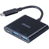 Akasa AK-CBCA08-15BK USB grafische adapter, Data + Video Adapter, Zwart