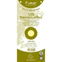 Exacompta 12x FOREVER Pak van 100 horizontale tabstroken met perforatie 180g - 105x240mm - Geel - 13425B