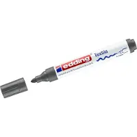 Edding Viltstift edding 4500 textiel rond 2-3mm grijs | Omdoos a 10 stuk | 10 stuks