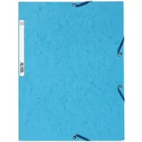 Exacompta 25x Elastomap 3 kleppen in glanskarton 400g/m2 - A4 - Turkoois - 55519E