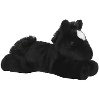 Aurora knuffel Mini Flopsie Beau paard zwart 20,5 cm