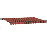 vidaXL Uitschuifbare luifel Oranje 350 x 200 cm Stof