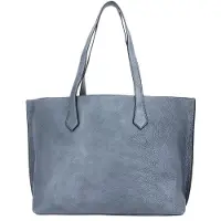 Leonhard heyden Leren shopper Paris Business Shopper 8000 Silber blauwgrijs