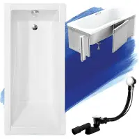 Badland MODERN ligbad 120 x 70 cm wit met styropor ombouw