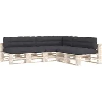 vidaXL Bankkussens pallet 7 st antraciet