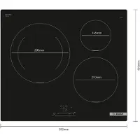 Bosch PUJ611BB5E - Serie 4 - Inbouw inductiekookplaat - Zwart - 60 cm - 3 kookzone(s)